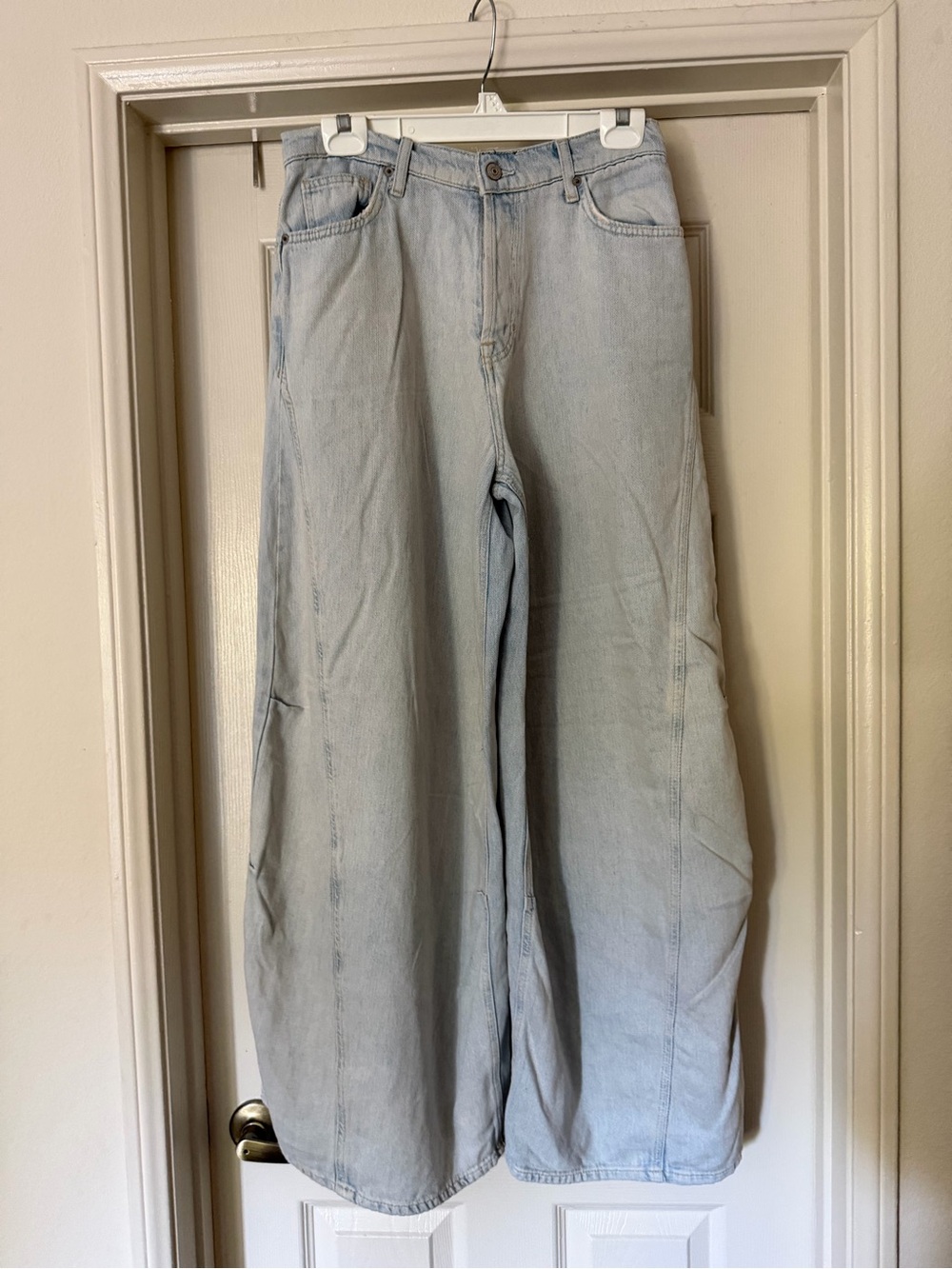 We the Free Eden Light Wash Slouch Wide Leg Jeans